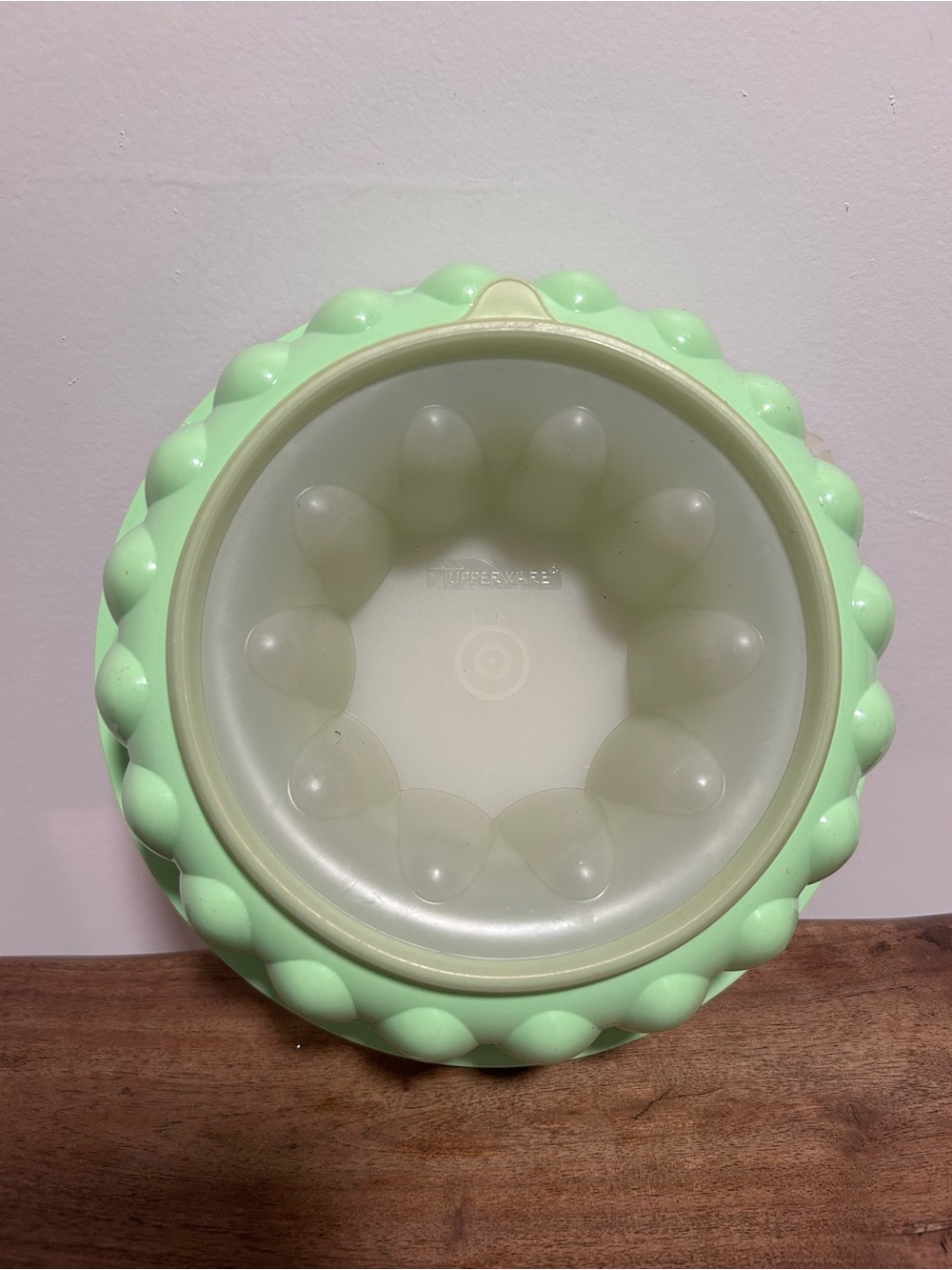 Vintage Tupperware Jello Mold Mint Green Plastic 1970s